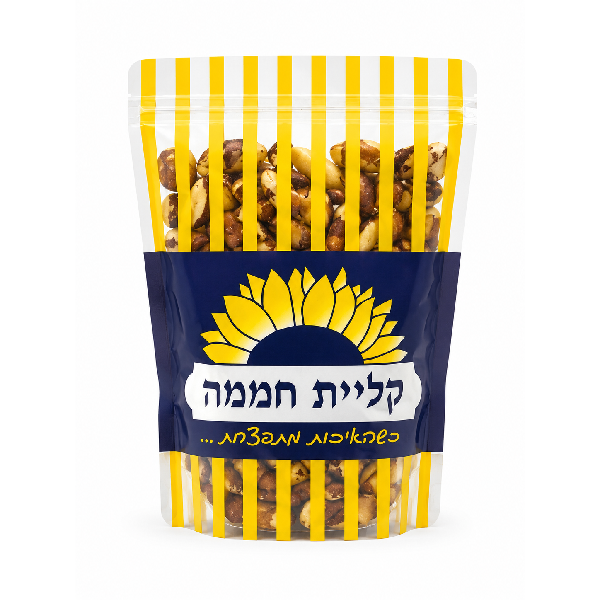 אגוזי ברזיל באריזת פרימיום שקופה ממותגת